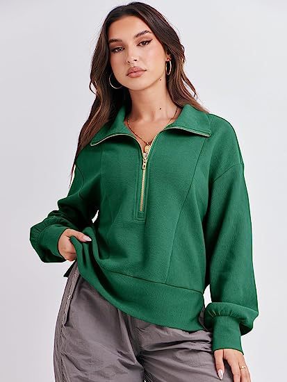 Women's sweatshirt with short zip Lune London