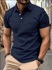 Modern man short-sleeved polo with structured design