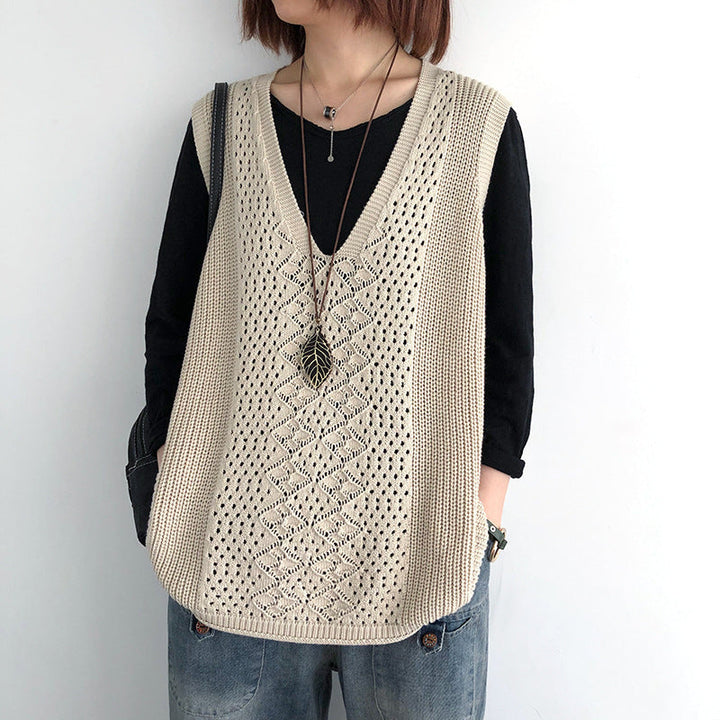 Oversized casual chic knit vests for women Chic and Style
