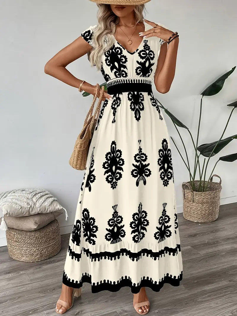Bohemian Women Embroidered Maxi Dress Lune London