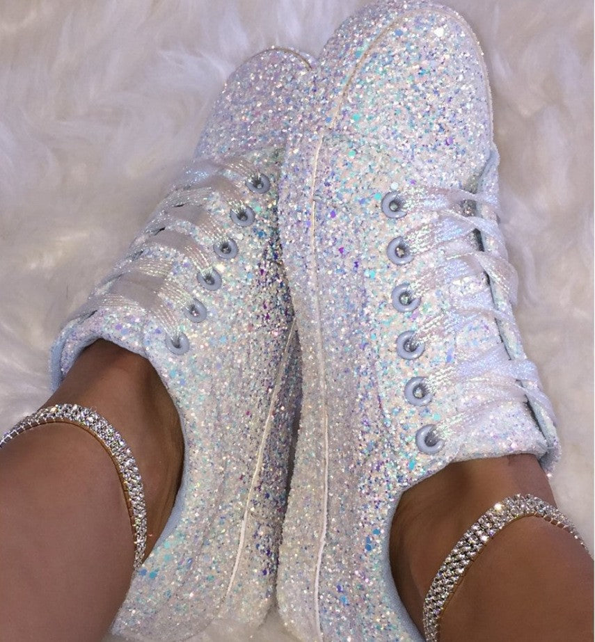 Ladies Sparkling Sneakers with Breathable Sole and Extra Comfort Lune London