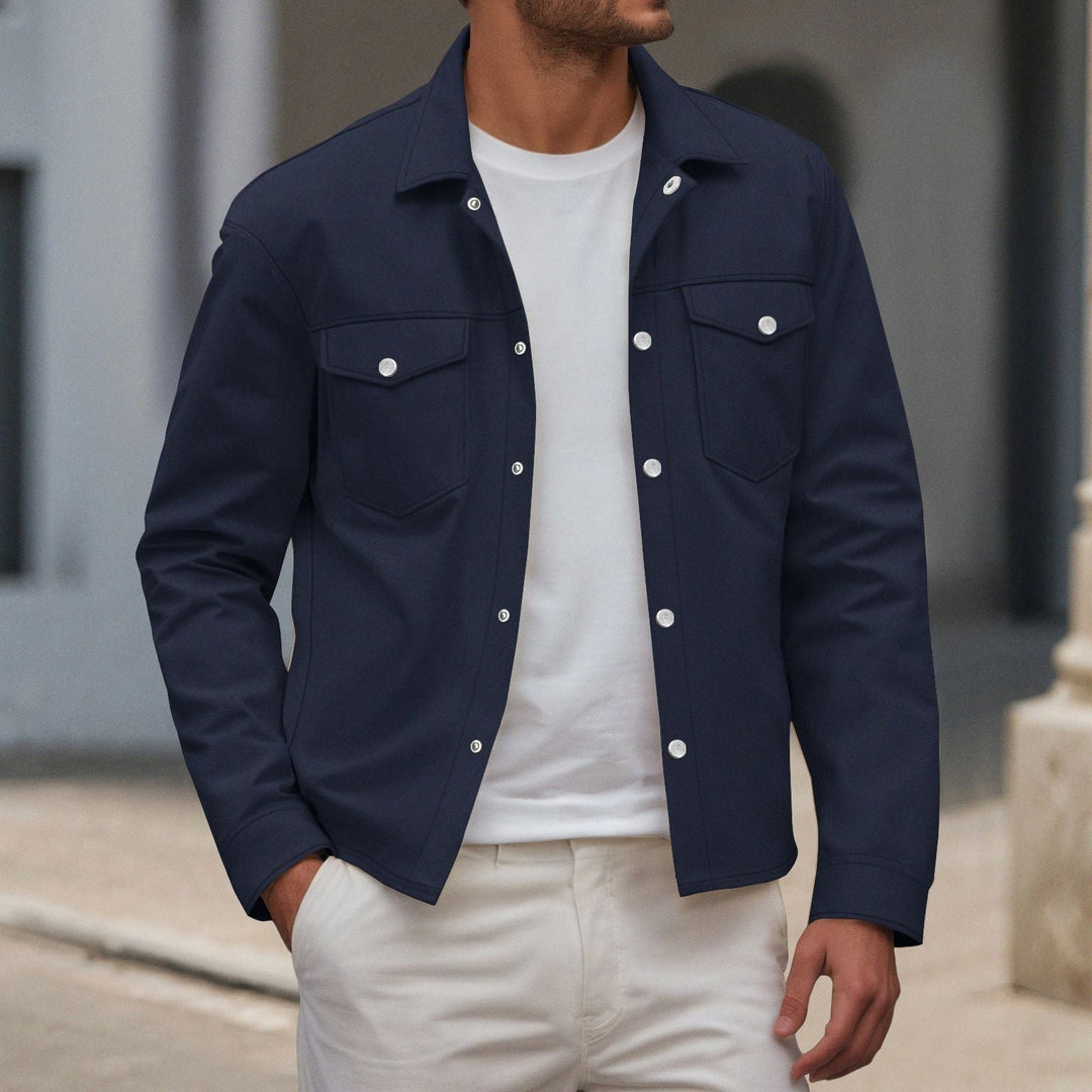 Trendy shirt jacket for men with practical chest pockets and modern cut Lune London