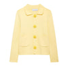 Women's Fine Knit Cardigan with Floral Buttons