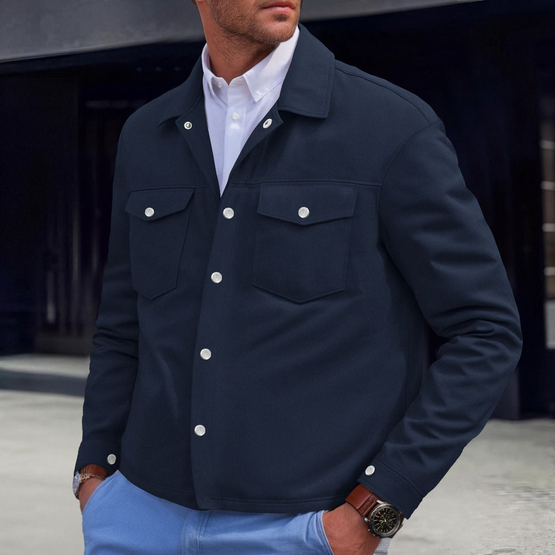 Trendy shirt jacket for men with practical chest pockets and modern cut Lune London