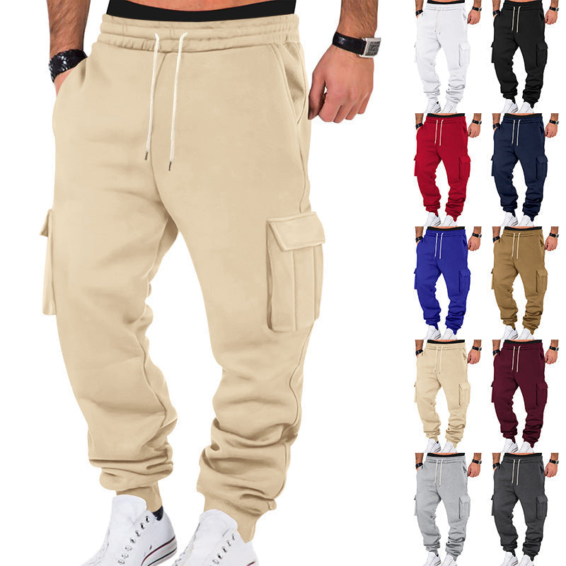 Modern cargo jogger pants for men with elastic waist and practical side pockets Lune London