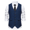 Elegant men's vest with classic herringbone pattern and practical pockets