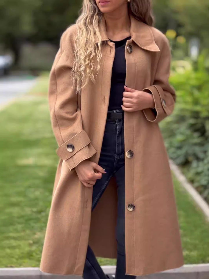 Chic und Stil | Longer Coat - Casual Fit - Button Closure - Classic Windbreaker Style
