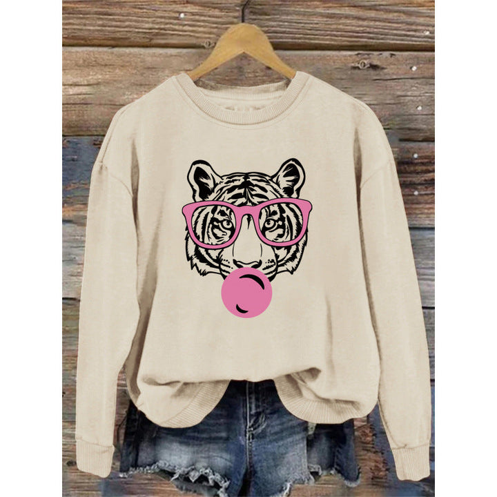 Women's sweatshirt with creative tiger graphic design Lune London