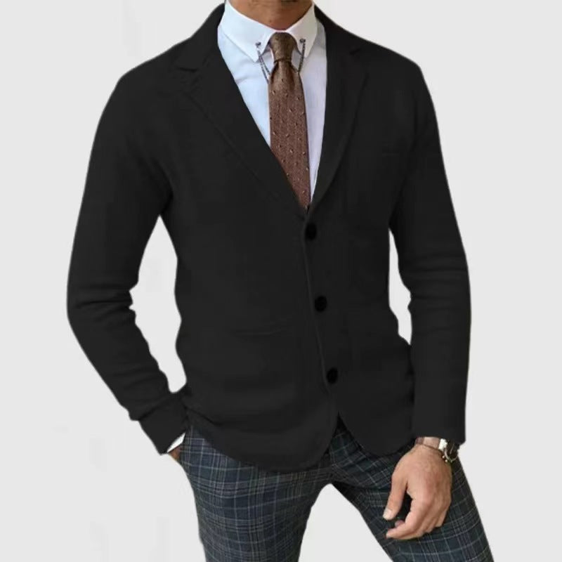 Elegant knit jacket for men with practical pockets Lune London