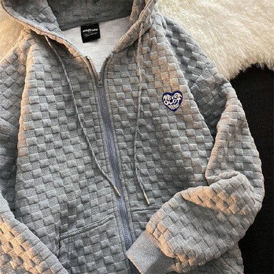 Ladies casual jacket with textured surface Chic & Stil