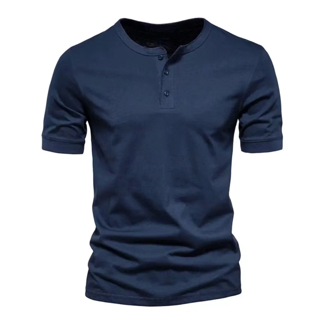 Men's short-sleeve casual shirt with button placket Lune London
