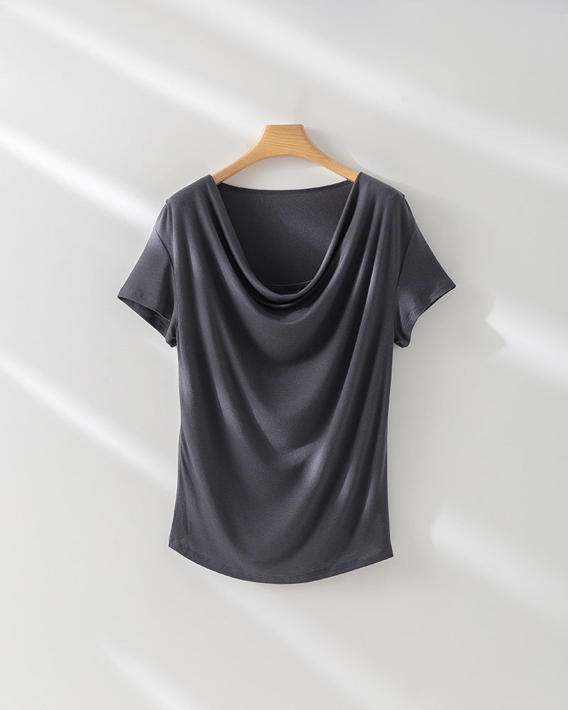Women's Relaxed Fit Drape Top Chic und Stil