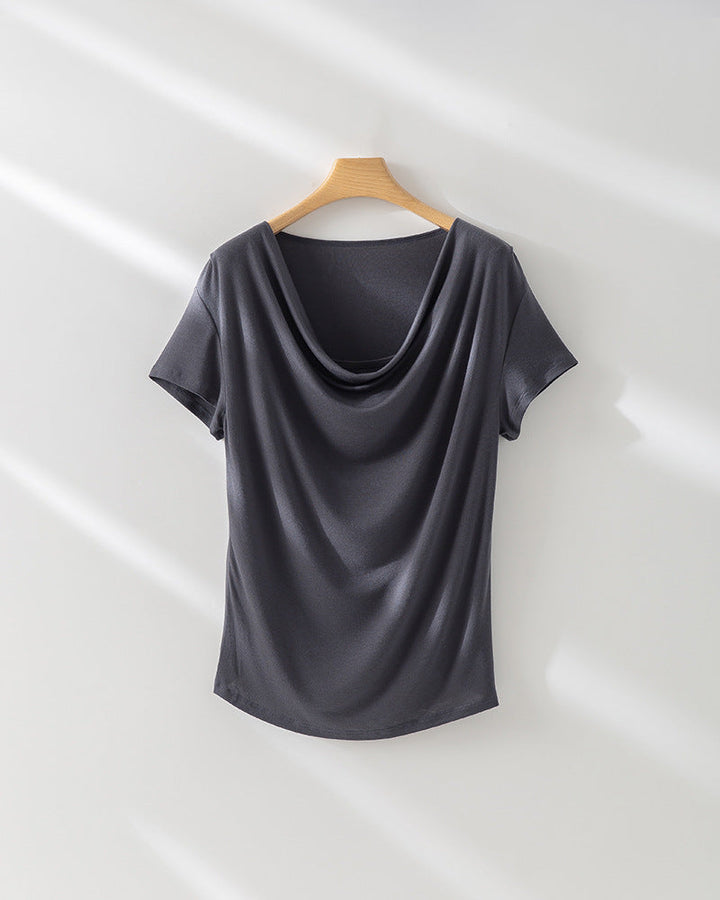 Women's Relaxed Fit Drape Top Chic und Stil