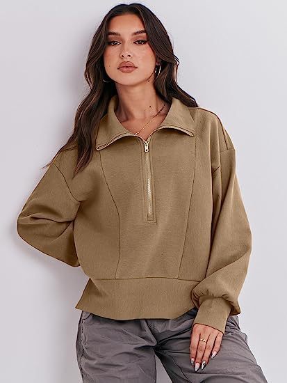 Women's sweatshirt with short zip Lune London