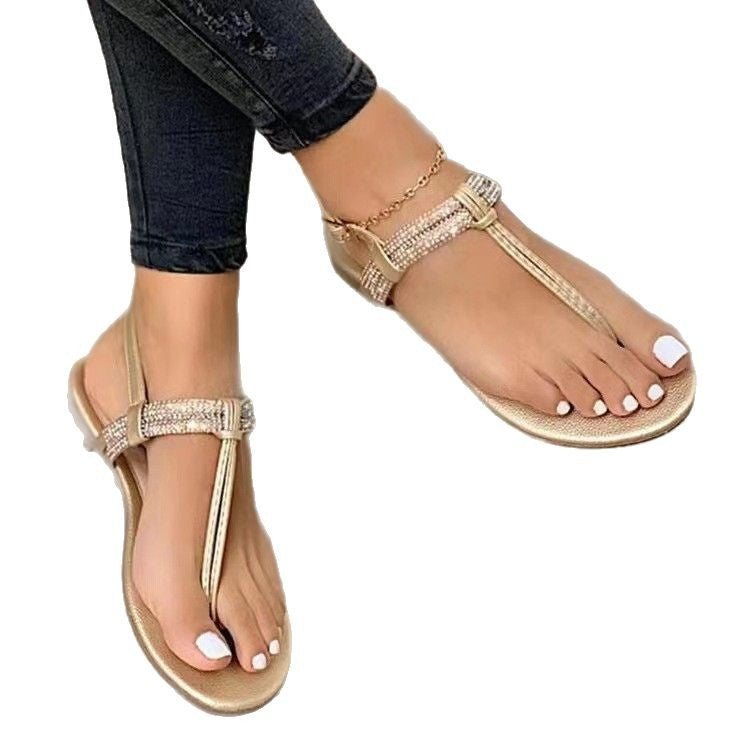 Ladies decorative thong sandals Lune London
