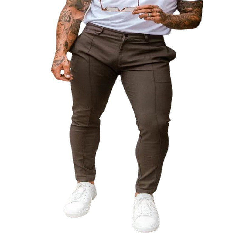 Slim-fit jogger pants for men, fashionable with an elastic waistband and side pockets Lune London
