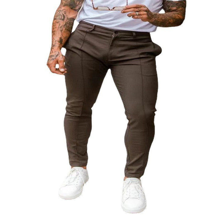 Slim-fit jogger pants for men, fashionable with an elastic waistband and side pockets Lune London