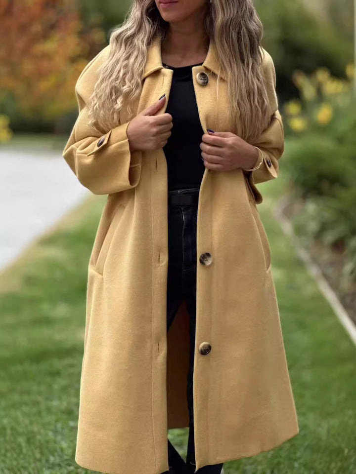 Chic und Stil | Longer Coat - Casual Fit - Button Closure - Classic Windbreaker Style