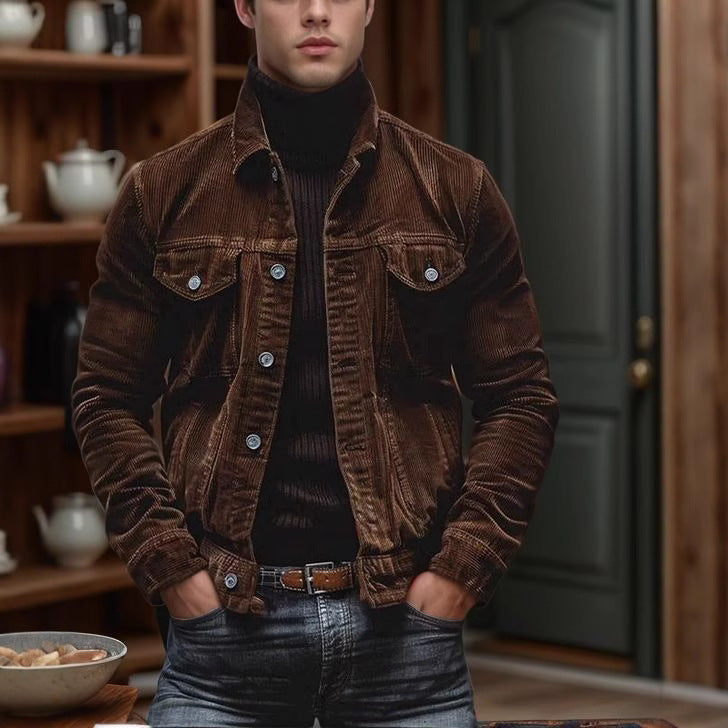 Trendy corduroy jacket for men with authentic look Lune London