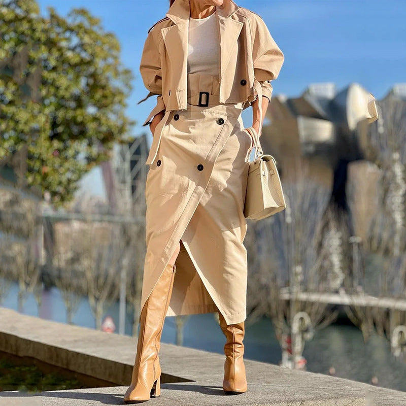 Chic and stylish ladies' jacket and skirt set
