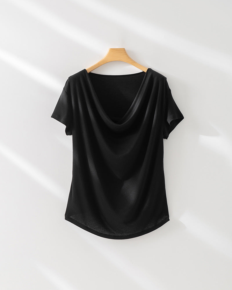 Women's Relaxed Fit Drape Top Chic und Stil