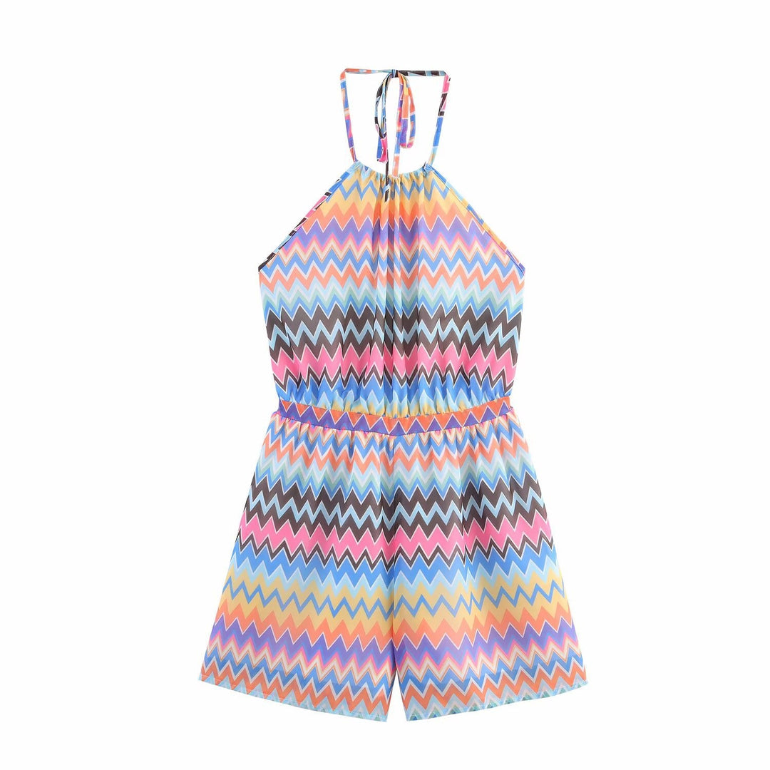 Women's bodysuit with a refined zigzag pattern and adjustable straps Lune London