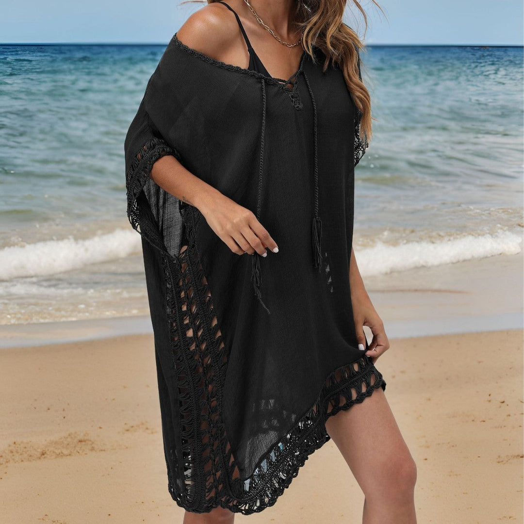Ladies Boho Crochet Dress Light Lune London