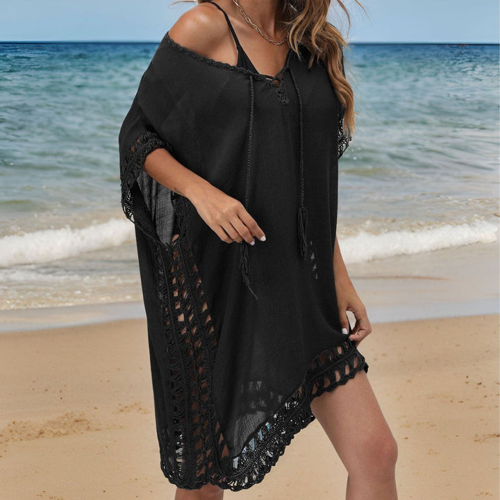 Ladies Boho Crochet Dress Light Lune London