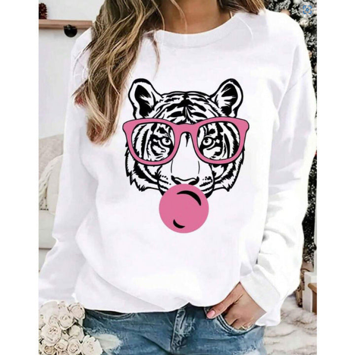 Women's sweatshirt with creative tiger graphic design Lune London