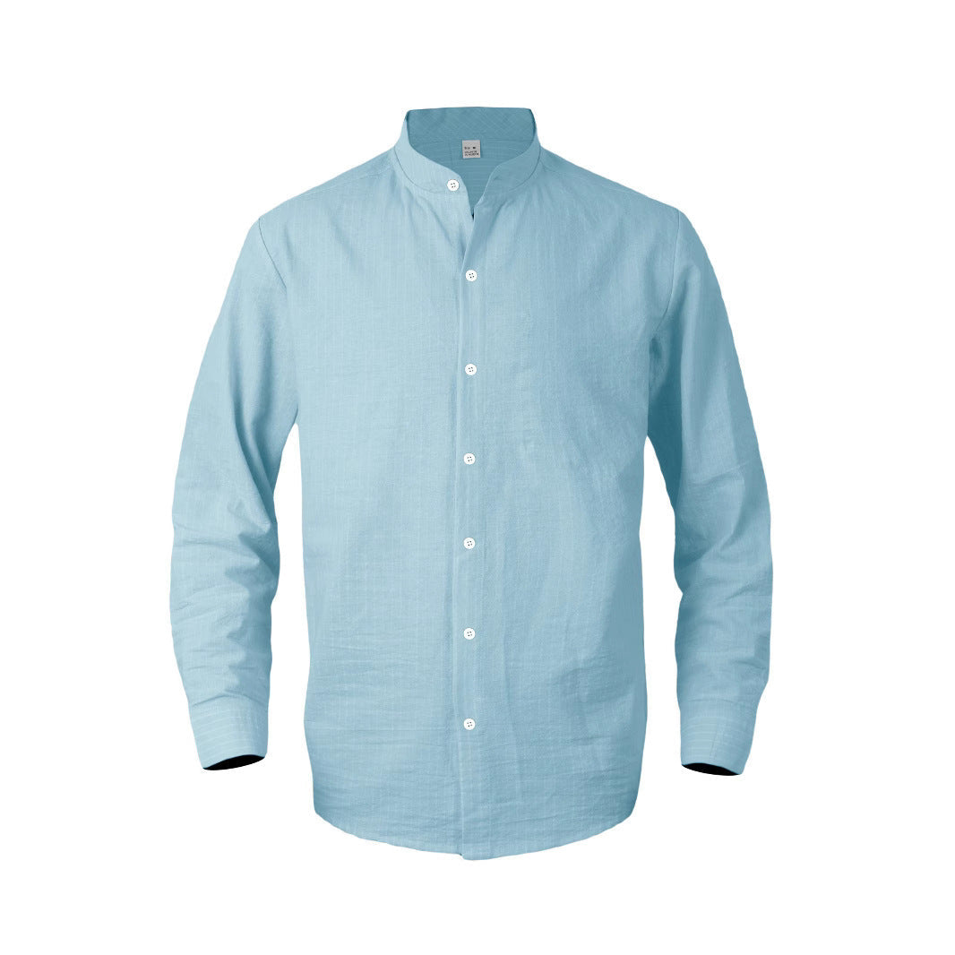 Men's elegant long sleeve shirt with high collar Lune London