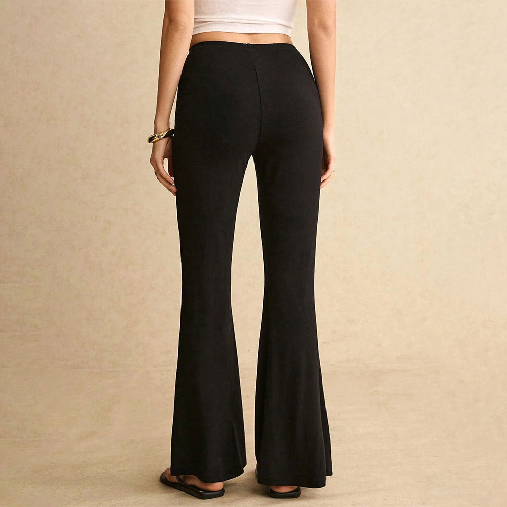 Pantalons évasés pour femmes avec élément de gather chic Chic & Stil