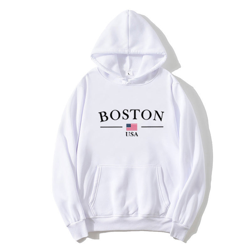 Women's hoodie with Boston print Chic & Stil