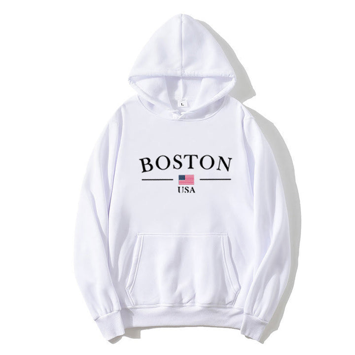 Women's hoodie with Boston print Chic & Stil