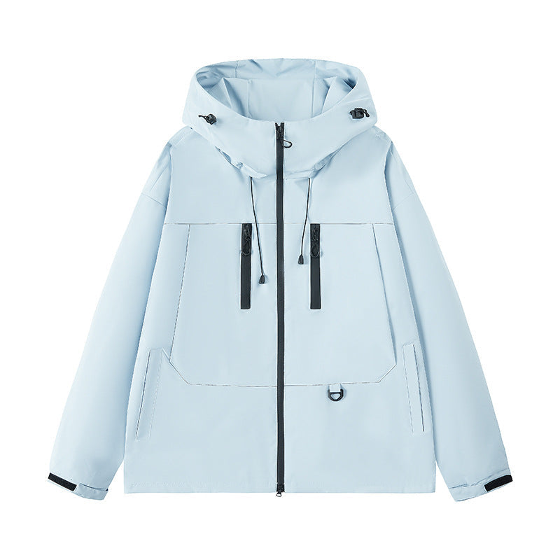 Men's water-repellent outdoor jacket with adjustable hood and multifunctional pockets Lune London