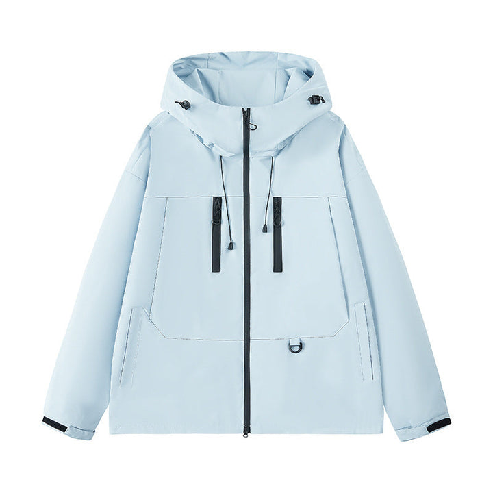 Men's water-repellent outdoor jacket with adjustable hood and multifunctional pockets Lune London