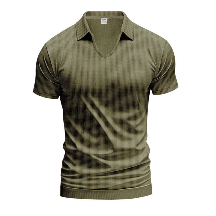 Short sleeve polo shirt for men with modern structured design Lune London