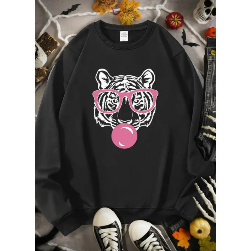 Women's sweatshirt with creative tiger graphic design Lune London