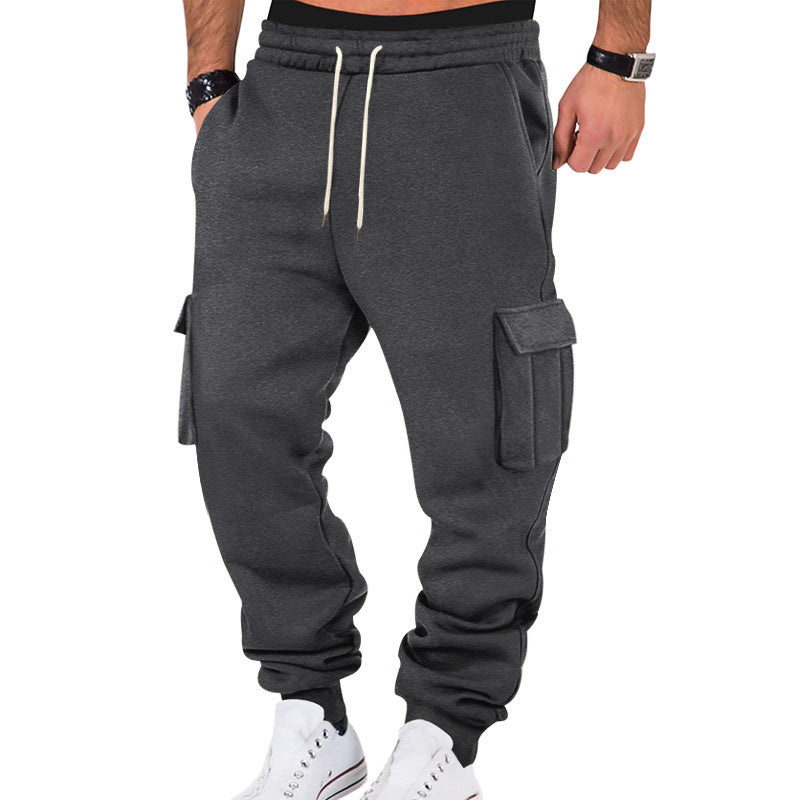 Modern cargo jogger pants for men with elastic waist and practical side pockets Lune London