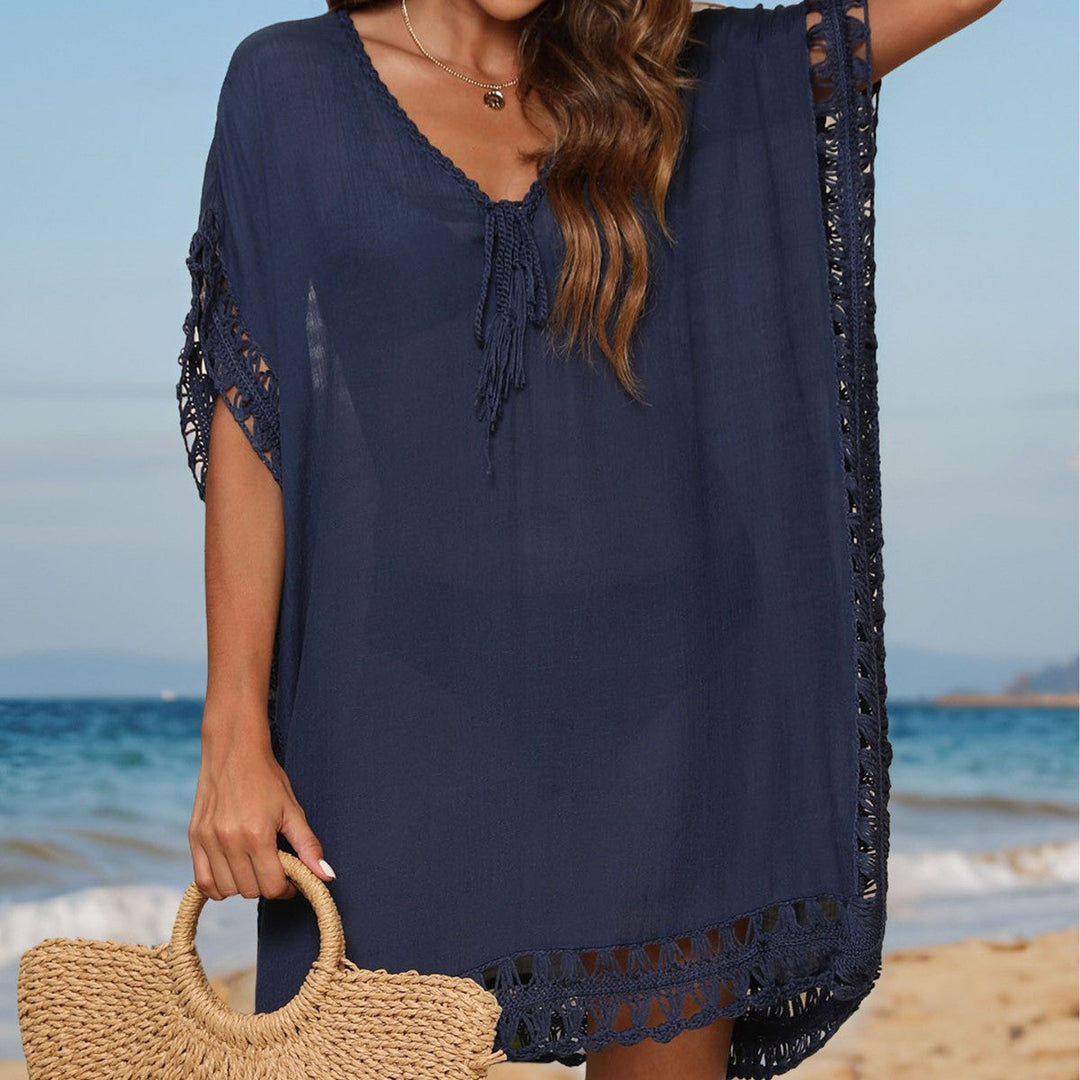 Ladies Boho Crochet Dress Light Lune London