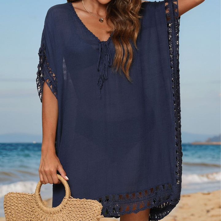 Ladies Boho Crochet Dress Light Lune London