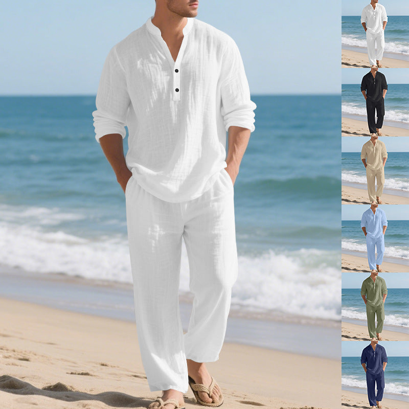Men's casual long sleeve shirt and jogging suit Chic and Style