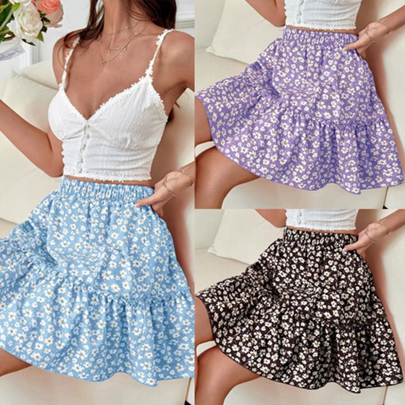 Lune London floral ruffle mini skirt for ladies