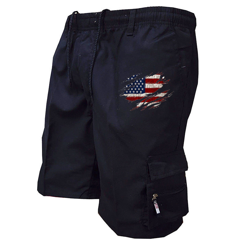 Men's cargo shorts with practical side pockets and elastic waistband Lune London