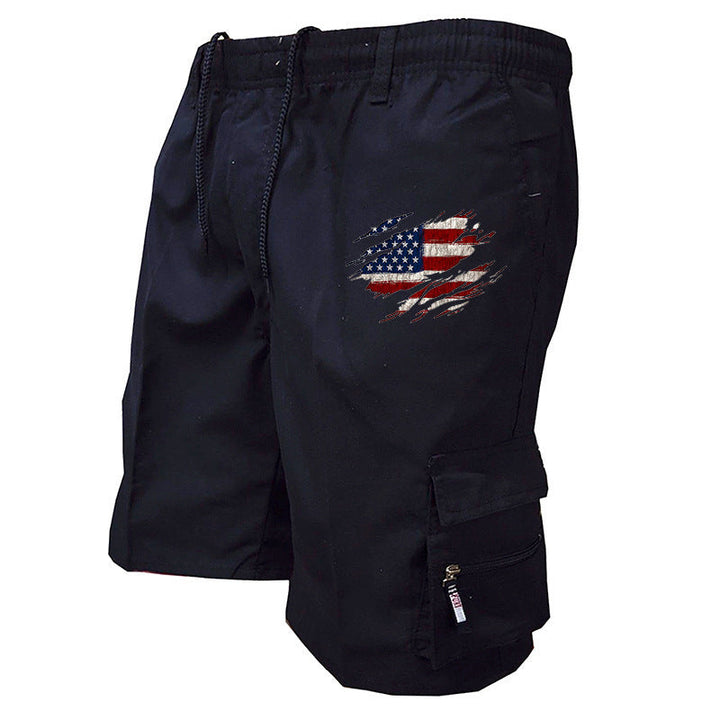 Men's cargo shorts with practical side pockets and elastic waistband Lune London