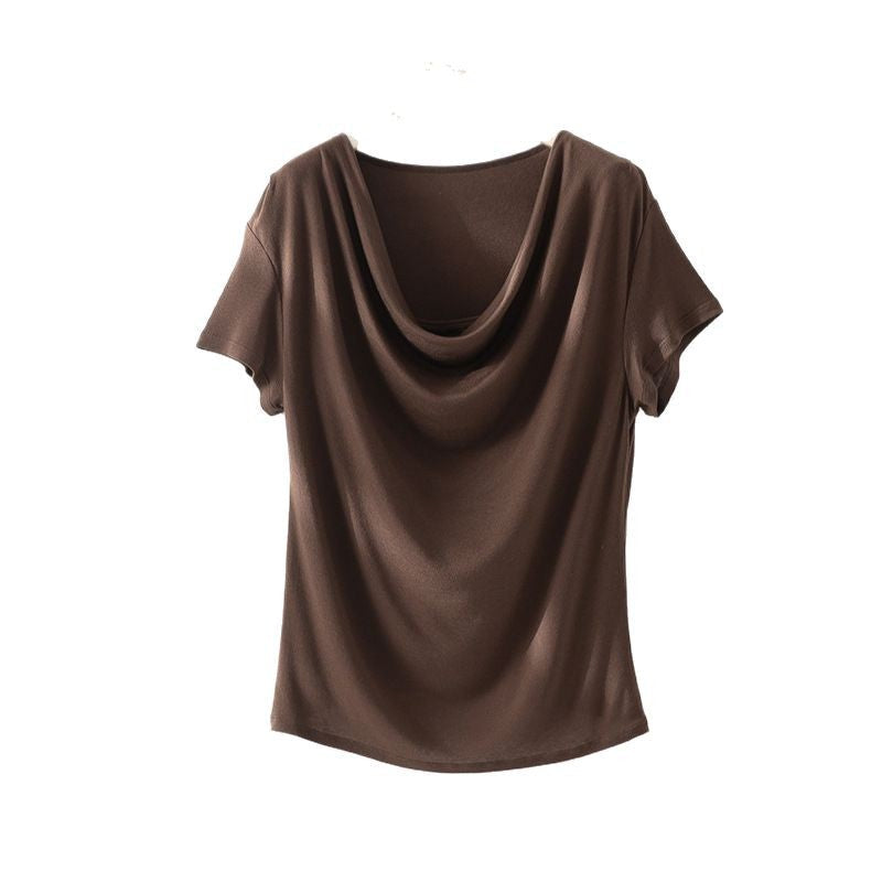 Women's Relaxed Fit Drape Top Chic und Stil