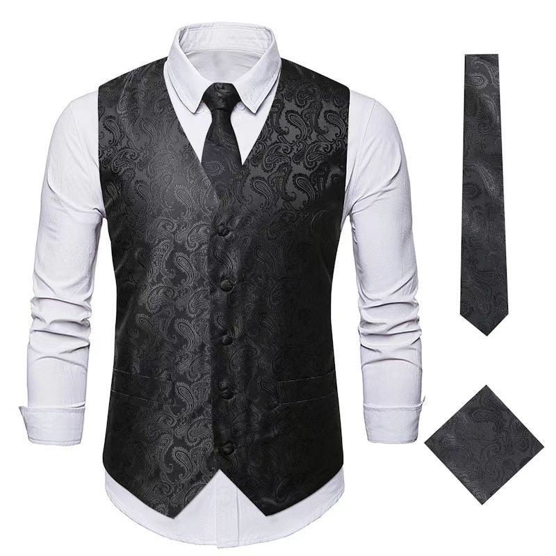 Elegant men's blazer suit set with matching tie and pocket square Lune London