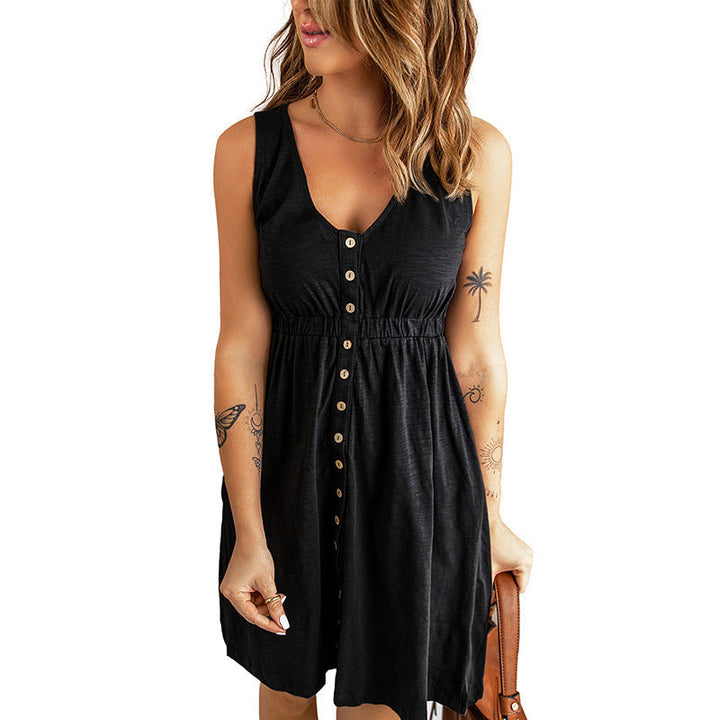 Summer dress for women with button placket Lune London