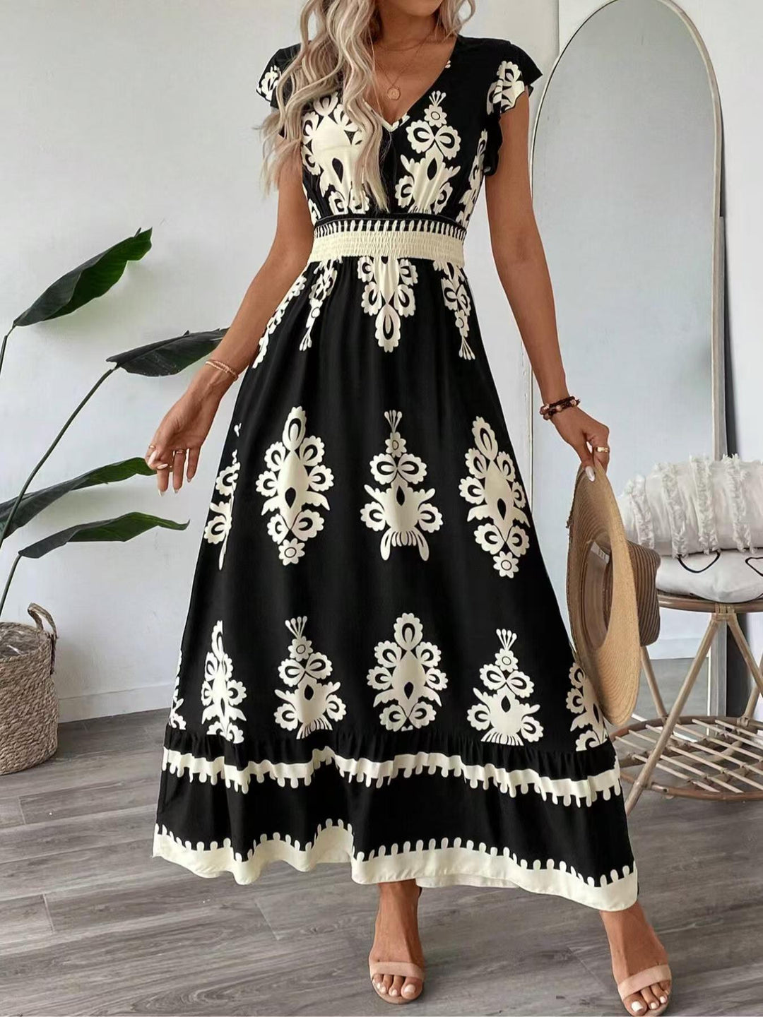 Bohemian Women Embroidered Maxi Dress Lune London