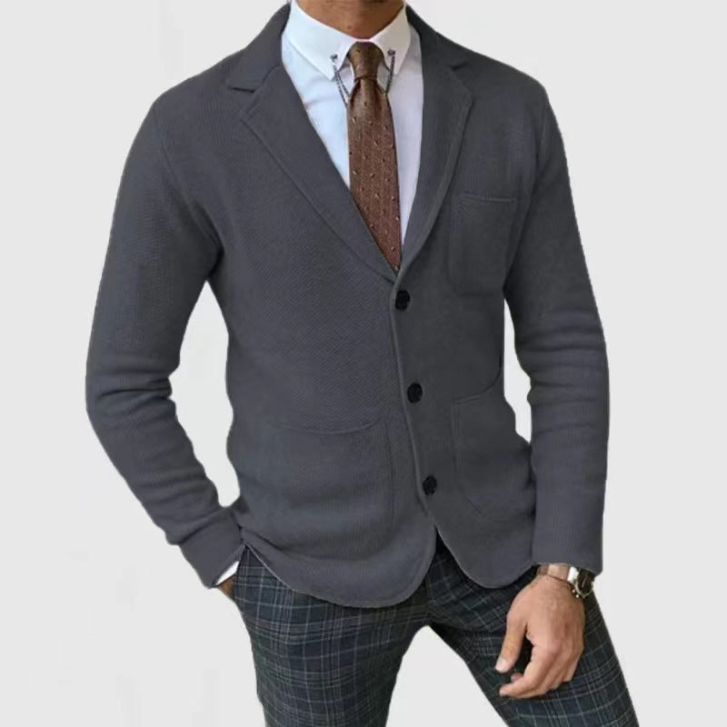 Elegant knit jacket for men with practical pockets Lune London