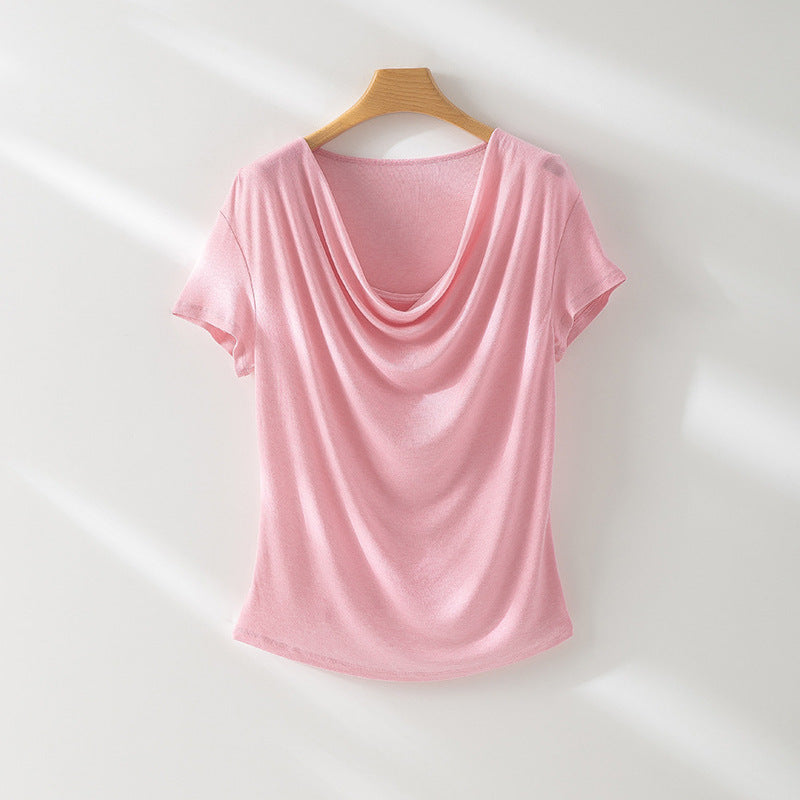 Women's Relaxed Fit Drape Top Chic und Stil
